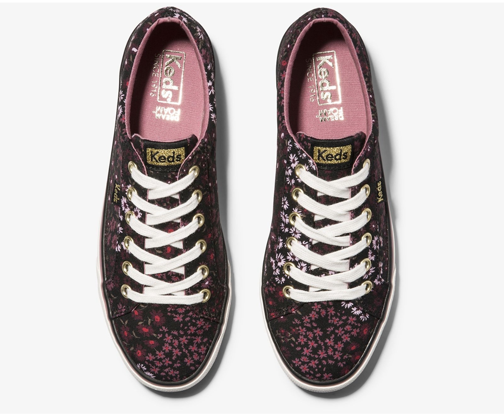 Basket Keds Femme Noir - Jump Kick Floral - 164-IUSJCG